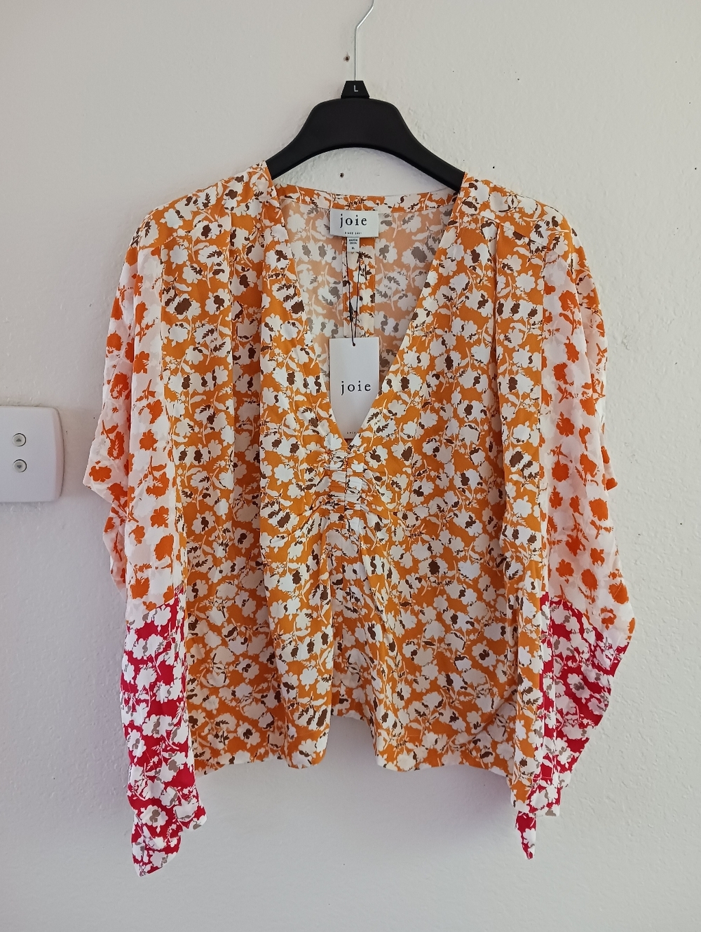 JOIE Rogelio‎ Short Sleeve V-Neck Floral Top